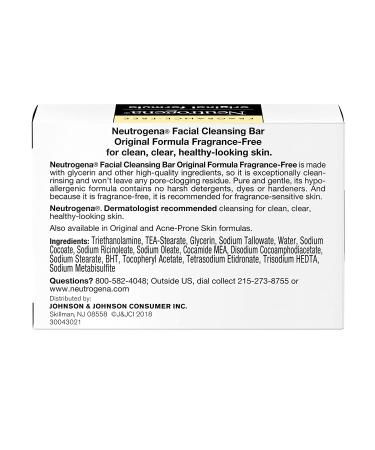 Neutrogena Transparent Facial Bar Original Formula 3.50 oz (Pack of 5) | Fragrance Free - Buy Online on GoSupps.com
