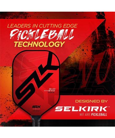 SLK Evo Hybrid & Soft Pickleball Paddles | Premium Fiberglass & Carbon Fiber Construction | Red/Black Design | Polymer Power & Soft Core Technology - Buy Online on GoSupps.com