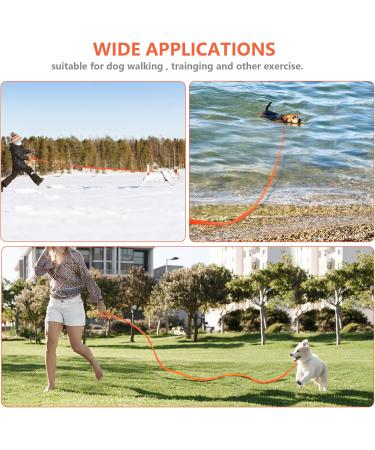 Buy Iokheira Waterproof Dog Leash - Padded Handle 10m Orange Perfect for Training Tracking & Camping - Buy Online on GoSupps.com