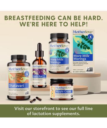 Motherlove Moringa Lactation Supplement - Organic Non-GMO Herbs, Vegan & Kosher - 60 Liquid Caps for Breast Milk Supply - Soy-Free - 60 Servings - Buy Online on GoSupps.com