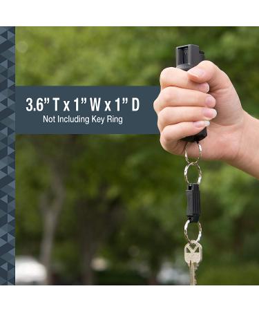 SABRE Campus Safety Pepper Gel with Quick Release Key Ring | 25 Bursts | Ergonomic Finger Grip | Black Pepper Gel - Buy Online on GoSupps.com