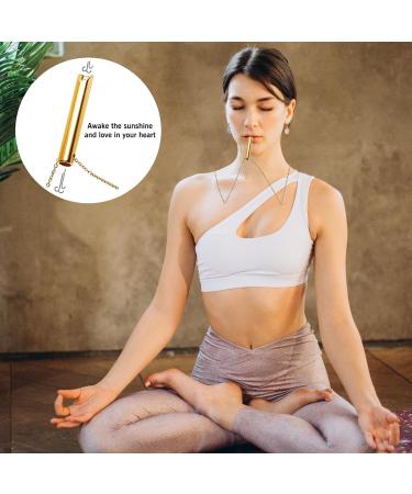 Natural Healing Stress Relief Necklace for Women and Men - Stainless Steel Breathing Pendant for Meditation, Anxiety Relief, Relaxation, and Exercise (Gold) - Buy Online on GoSupps.com