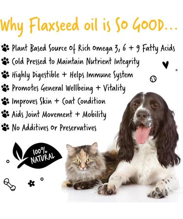 BUGALUGS Flaxseed Oil For Dogs Skin & Dog Supplements. Higher Omega 3 For Dogs 6 & 9 Than Salmon Oil For Dogs Uk Cold Pressed Dog Food Toppers Health Supplies For Dogs & Cat. Joint & Digestive 500ml - Buy Online on GoSupps.com