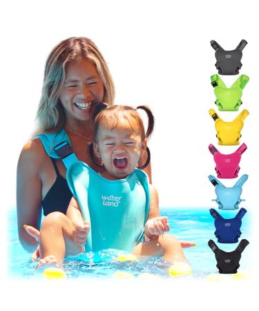 WaterLand Baby Carrier - Innovative Carrier You Can Use Both in Water & Land - Waterproof Infant Chest Holder with Adjustable Straps, Lightweight Toddler Harness for Pool & Beach (Light Blue Sky)