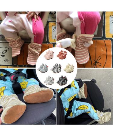 TMEOG Baby Booties - Infant Boots for Boys & Girls 0-18 Months - Black Striped - Size 0-6 Months - Buy Online on GoSupps.com