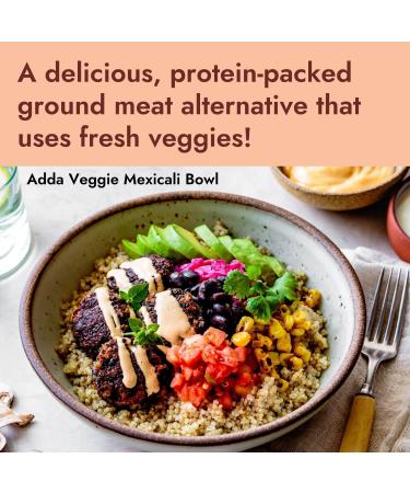 Adda Veggie Plant-Based Ground Meat Alternative - Chipotle Adobo Veggie Burger Mix (1-Pack) | Gluten-Free, Soy-Free, High-Protein - Buy Online on GoSupps.com