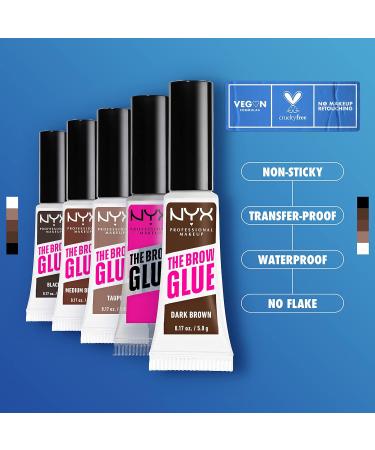 NYX Brow Glue Extreme Hold Gel & Micro Brow Pencil Set - Clear Gel & Espresso Brow Pencil - Buy Online on GoSupps.com