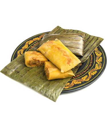 La Reina de las Tortillas - European leader in Mexican artisanal gastronomy - "Cochinita pibil" tamales. 100% nixtamilized corn. Suitable for celiacs. Tray of 3 units. Expiration 7 months - Buy Online on GoSupps.com