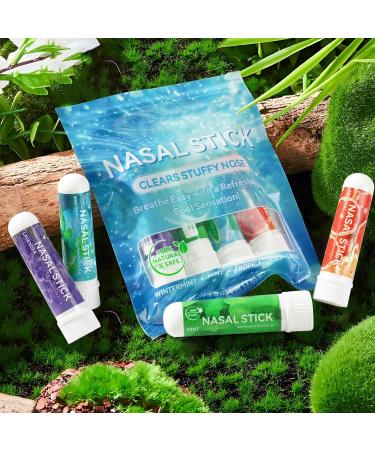 Nasal Sticks (4 Pack) Nose Inhaler Stick with Essential Oils + Menthol (Mint Wintermint Tropical Lavender) - Enhance Focus & Breathe Better Provides Fresh Cooling Sensation 4 Count (Pack of 1) - Buy Online on GoSupps.com