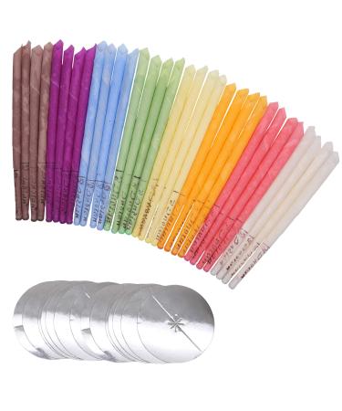 Ear Candles 32pcs Natural Ear Candles Beeswax Candling Cones with 16 Protective Disks Ear Wax Remover Candles Kit with Natural Organic Beeswax (32 pcs) - Buy Online on GoSupps.com