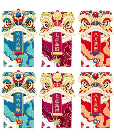 Generic 6X 2024 Chinese New Year Red Envelope Red Pocket Delicate Hongbao Spring Festival Graduation Gift Birthday Holiday Style A - Buy Online on GoSupps.com