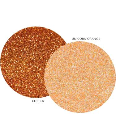 MARBLERS Unicorn Orange & Copper Fine Glitter Duo 10g | Vegan & Cruelty-Free Glitter for Eyes, Nails, & Body | Festival & Party Makeup - Buy Online on GoSupps.com
