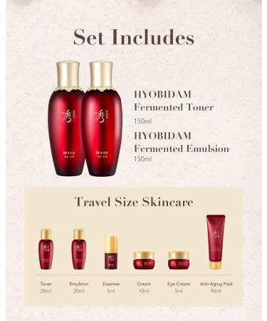 Sooryehan Hyobidam Fermented Skincare Gift Set Premium Korean Skin Care for Intense Hydration & Elasticity | Ginseng & Snow Fungus - 13.53 fl oz - Buy Online on GoSupps.com
