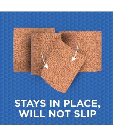 Johnson & Johnson Coach Self-Adhering Elastic Sports Compression Wrap Bandage - Pack of 3, 2x2.2 yd, for Sprain, Strain & Joint Support - Buy Online on GoSupps.com
