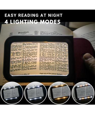 VOCA 3X Large Rectangle Magnifying Glass with Light and 10 LEDs - Pink - Buy Online on GoSupps.com