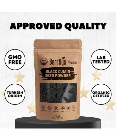 Organic Black Seed Powder 10oz - Nigella Sativa Kalonji, Great for Baking | Berrilys Ground - Buy Online on GoSupps.com
