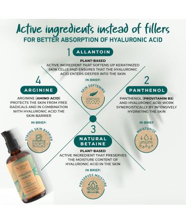 Organic Hyaluronic Acid Serum for Face | Best Hyaluronic Acid (Oligo) + 4 Hyaluronic Sizes - Highly Dosed | Hydrating Serum - Aging-Aging Moisturizer Fragrance-Free | Made in Germany 1.7 Fl Oz (Pack of 1) - Buy Online on GoSupps.com
