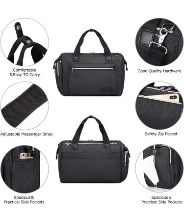 S-ZONE Upgrade Baby Nappy Changing Bag Large Capacity & Multi-Functional Baby Diaper Changing Bag for Mum and Dad (Black) - Buy Online on GoSupps.com
