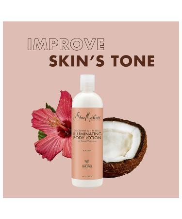 SheaMoisture Coconut Oil and Hibiscus Illuminating Body Lotion - 13 fl oz for Dull Dry Skin - Buy Online on GoSupps.com