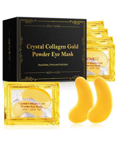 24K Gold Eye Pads - Collagen Under Eye Mask Under Eye Gel Patches for Anti Aging Anti Wrinkle Reduce Eye Bags and Puffy Eyes Dark Circles Hydrating Moisturizing Skincare (25 Pairs Gold)