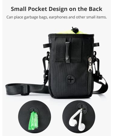 LACCEN Dog Training Treat Pouch with Poop Bag, Collapsible Bowl & Clicker - Adjustable Waistband for Women Men - Black - Buy Online on GoSupps.com