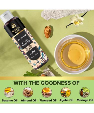 Botanic Rain Ayurveda Vanilla Body Oil Organic Nourishing & Hydrating Moisturiser for Dry Flaky Crepey Skin - Fast Absorbing Non-Greasy Ayurvedic for Women & Men 3.38 fl oz (1) - Buy Online on GoSupps.com