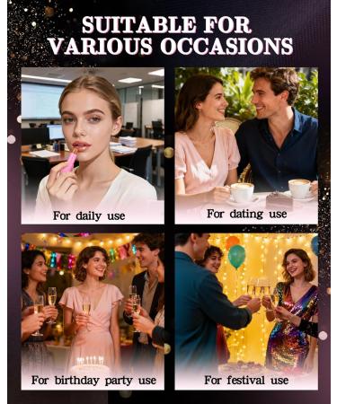  LYSdefeu Glitter lipstick ruby red bright metallic long-lasting waterproof non-sticky intense color creamy and moisturizing texture vegan for women and girls Up-02 makeup# - Buy Online on GoSupps.com