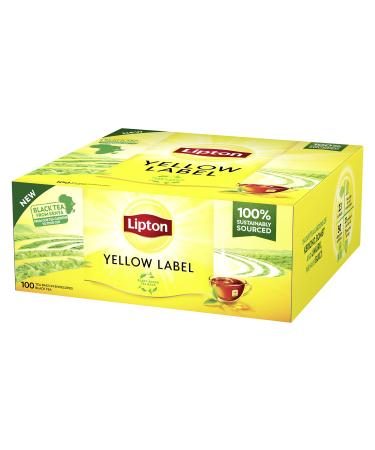 Lipton |Yellow Label |Black tea |With hand -picked black tee blades |Plant -based tea bags |Rainforest alliance certified |1 Pack |100 tea bags