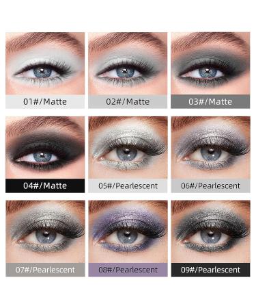 SUMEITANG 9 Color Cool Toned Matte Glitter Liquid Eyeshadow Set - Smokey Eye Makeup with High Pigment, Waterproof Formula - Buy Online on GoSupps.com