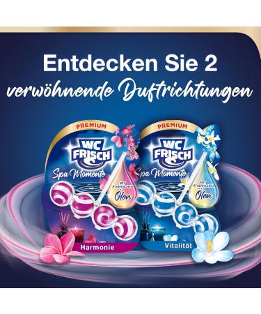 Toilet Fresh Spa Moments Harmony Toilet Stone - Luxurious Essential Oils for Long-Lasting Fragrance | 10 Pack - 50g Each - Buy Online on GoSupps.com