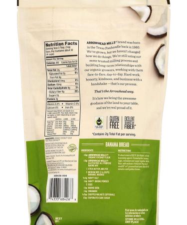 Arrowhead Mills Organic Coconut Flour  Gluten Free  16 Ounce Bag Gluten-Free Coconut - Buy Online on GoSupps.com
