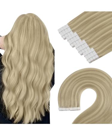 Youngsee tape extensions real hair blonde 40 cm smooth tape in extensions real hair gold blonde strahnchen middle blonde 50g remy tape in extensions remy real hair extensions tape blonde 20 stucco #16/22 40 cm 1- #p16/22