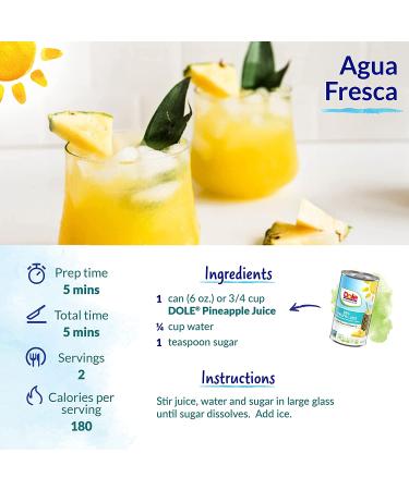 Dole 100% Pineapple Juice - 8.4 Fl Oz Cans (Pack of 24) | 100% Fruit Juice with Added Vitamin C - Buy Online on GoSupps.com