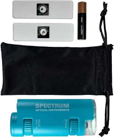 EasyMicro 60x-120x LED Lighted Zoom Microscope (Blue) - Explore the Microscopic World - Buy Online on GoSupps.com