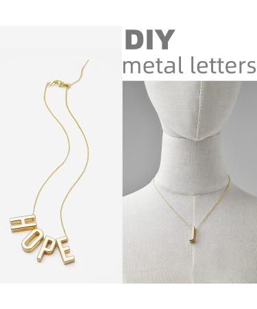 ZVE Mini Alloy Letter Pendant - DIY Crafts Charms for Jewelry Making - 0.9 Inch Alphabet Necklace Bracelet - Heart Gold - Valentine's Day Gifts - Buy Online on GoSupps.com