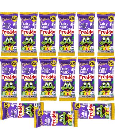 Dairy Milk Freddo Caramel Chocolate 15 x 19.5g Bars - 97 calories per bar - little frog-shaped bar
