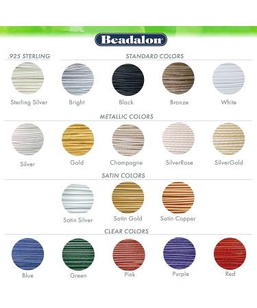 Beadalon 7 Strand Stainless Steel Bead Stringing Wire - Satin Gold .015 in / 0.38 mm, 100 ft / 31 m - Buy Online on GoSupps.com