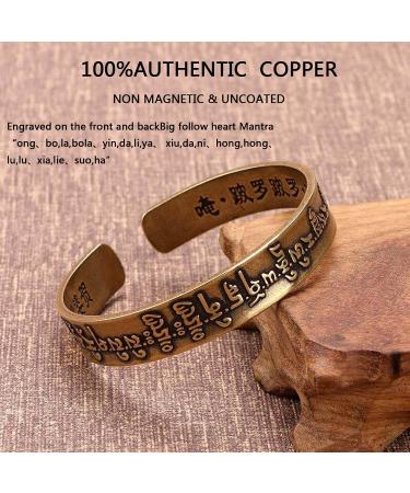Hand Forged 100% Copper Bracelet | Vintage Handmade Adjustable Cuff | Health Jewelry Gifts for Men & Women | Brown-Orange - Buy Online on GoSupps.com
