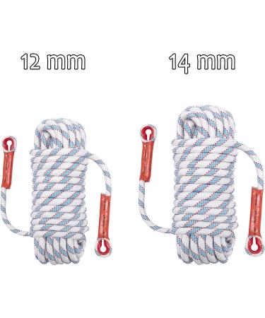 Emekian 14mm Static Rock Climbing Rope for Fire Safety Rescue - 98ft with Non-Slip Gloves - Buy Online on GoSupps.com