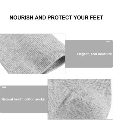 Minkissy 2-St Sock Pedicure Kit | Pumice Stone & Moisturizing Booties for Spa Pedicure | Soft Cotton Foot Care for Men - Light Gray - Buy Online on GoSupps.com