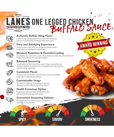 Lane's BBQ 'One-Legged Chicken' Buffalo Sauce - 283g (10 oz) - Buy Online on GoSupps.com
