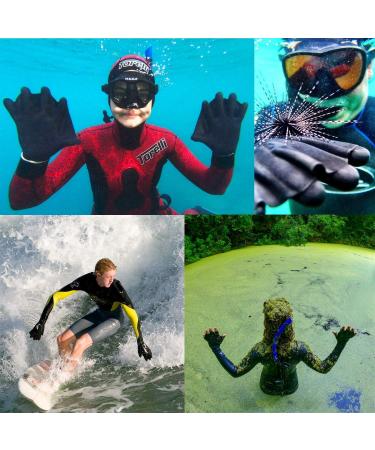 DarkFin Webbed Power Swimming Gloves (1 Pair) for Men and Women - Ideal for Scuba Diving, Snorkeling, Spearfishing, Surfing - Black, Medium/Large - Buy Online on GoSupps.com