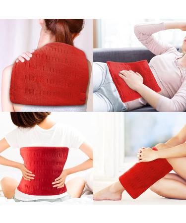 Heating Pad for Back Pain Relief - Electric, 12X15, 4 Heat Settings - Neck & Shoulder Pain Relief - 2 Hours Auto-Off - Machine Washable (RED) - Buy Online on GoSupps.com