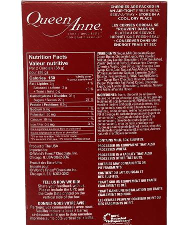 Queen Anne Milk Chocolate Cordial Cherries (3x 94g Boxes 5 Cherries per box) - Buy Online on GoSupps.com