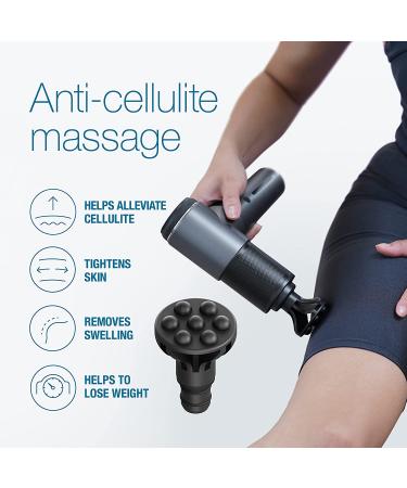 Turonic GM5 Massage Gun - Deep Tissue Massager for Muscle Relaxation & Pain Relief - 5 Speeds, 7 Massage Heads - Electric Handheld Percussion Massager (Black) - Buy Online on GoSupps.com
