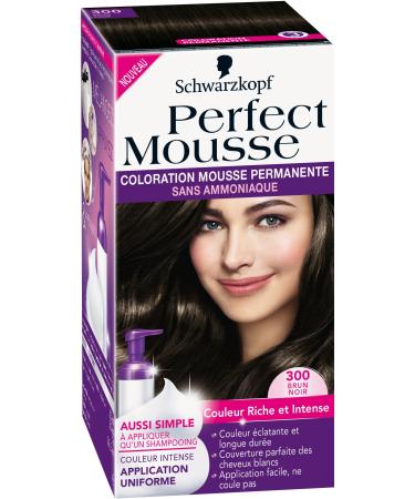 Schwarzkopf - Perfect Mousse - Permanent Hair Colour - Brown Black 300