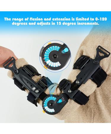 Medibot Hinged ROM Elbow Brace - Adjustable Post OP Stabilizer for Recovery from Arm Injuries - Left Hand Support - Buy Online on GoSupps.com