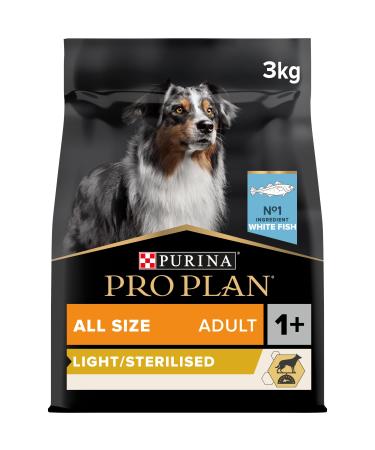 PRO PLAN Dog Adult Light/Sterilized White Fish 3KG