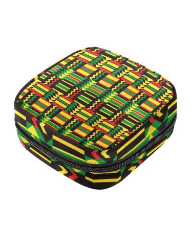 African zigzag pattern women's napkin storage bag portable period pocket for women teenagers girls menstrual cup pocket breastfeeding pillow holder
