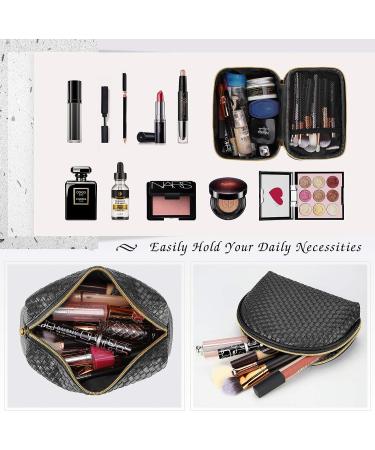 KTMOUW 3 Pcs Waterproof Makeup Bag Set for Women - Portable Travel Cosmetic Organizer in Black - Buy Online on GoSupps.com